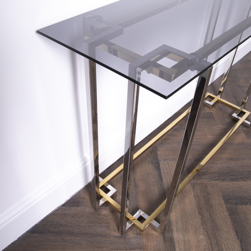 Adetutu 400cm Glass Top Console Table