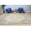 Grand tapis beige antique rétro avec un médaillon Oushak délavé, idéal pour la décoration de chambre à coucher