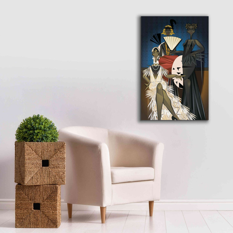 «Harlem Nights» par Jaleel Campbell, art mural sur toile, H 40 po x l 26 po x P 1,5 po