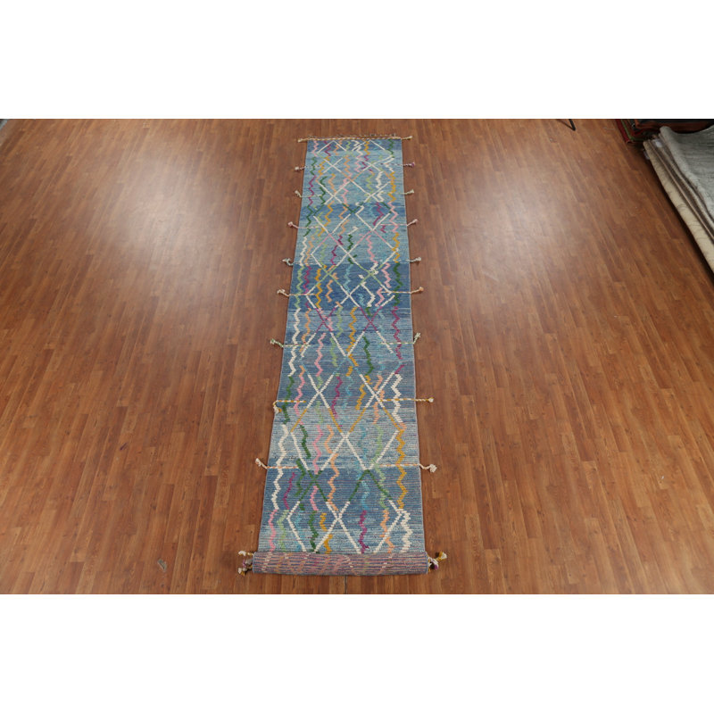Handmade Moroccan Oriental Runner Rug