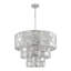 Lustre rond à 11 lumières avec cristal