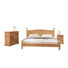 Ensemble de chambre à coucher 3 pièces, une table de chevet, un lit et une grande commode Enye