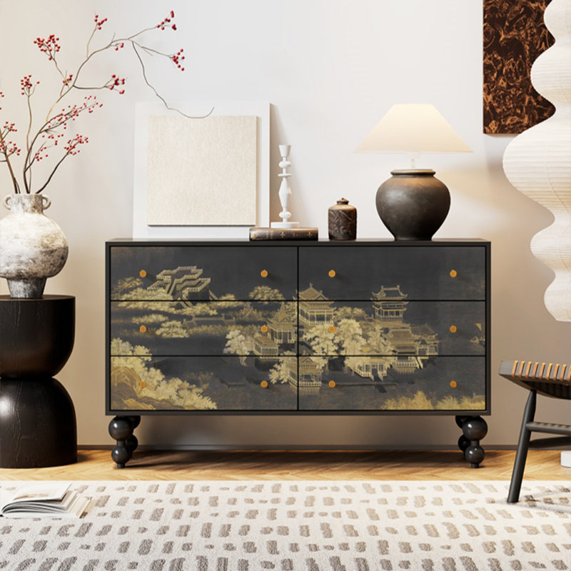Armoire de rangement moderne et simple en bois massif