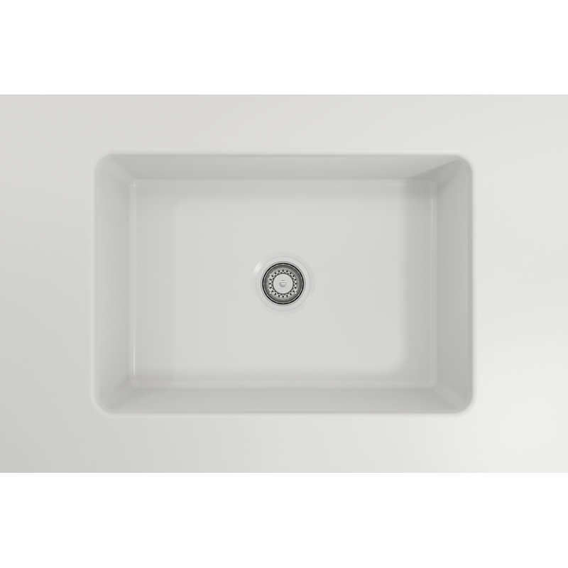 26.75'' L Kitchen Sink, Matte White