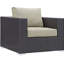 Fauteuil d'extérieur en rotin avec coussins Convene-865292120