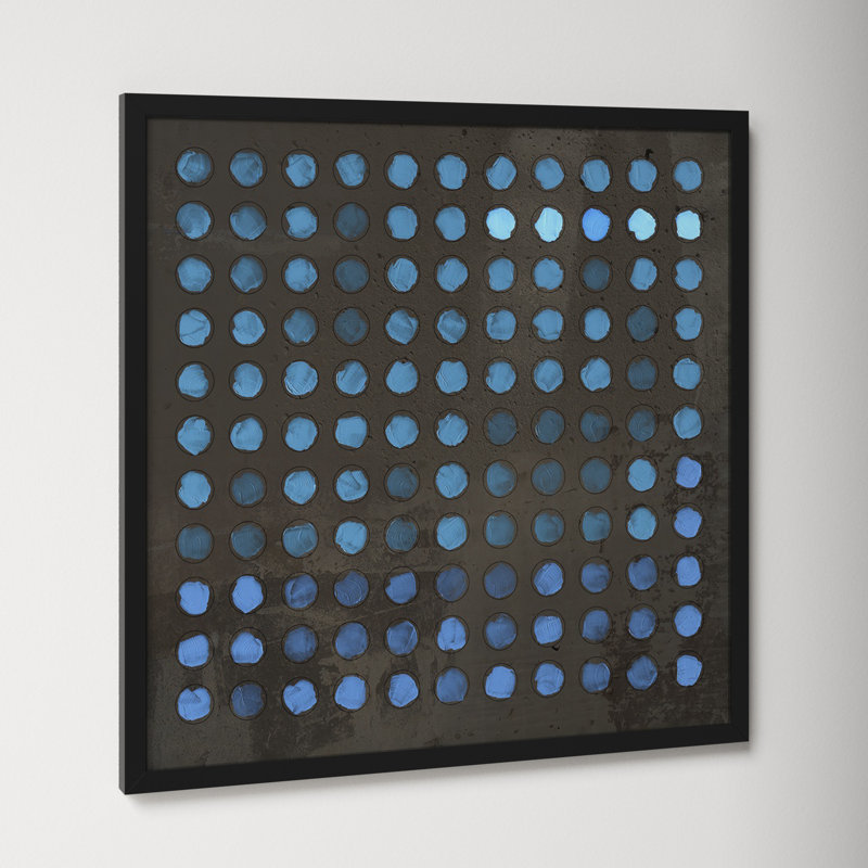 Squared Circles 5 by Jacques Pilon, 30" H x 30" W x 1.25" D, Black