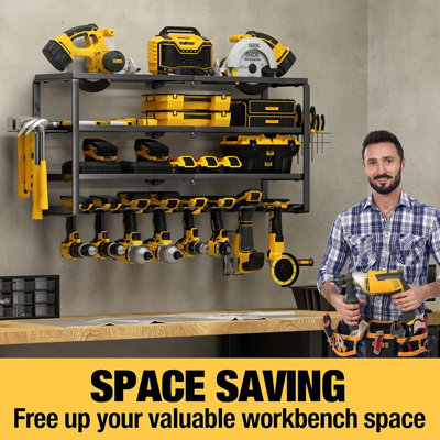 Support mural pour outils électriques 4 couches, perceuse sans fil