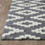 Tapis d'intérieur bleu en polyester tissé à la machine Eliot-655639944