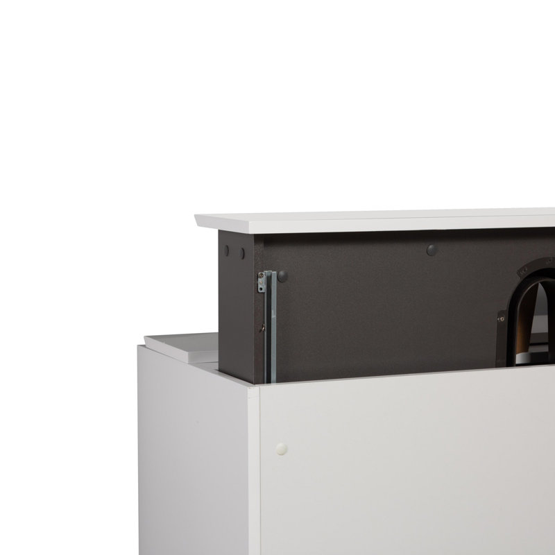 Meuble-lavabo mural moderne pour salle de bain, Blanc lustré