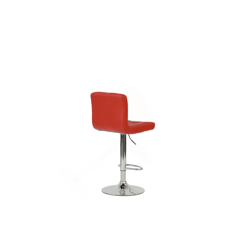BAR STOOL In Red, Chrome