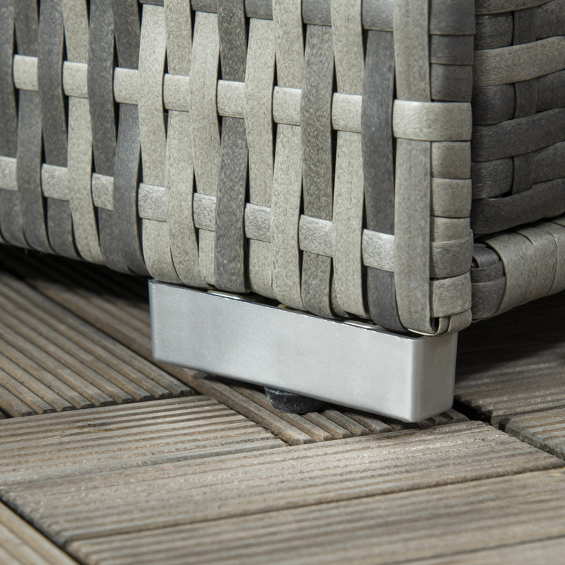 Porte-serviettes de piscine Aliyana Outsunny Valet, Gris