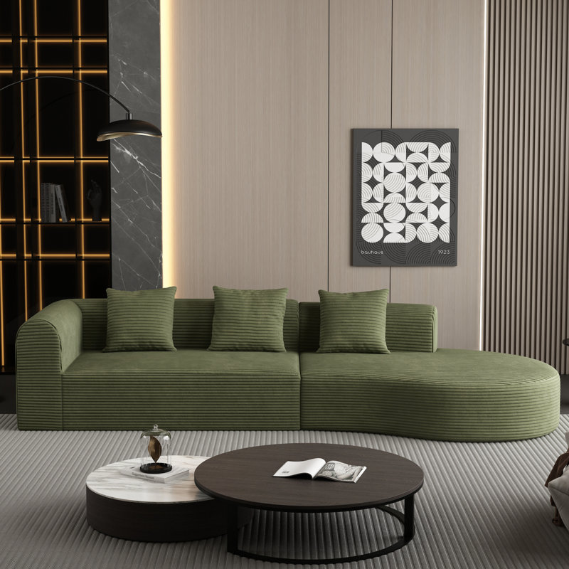Canapé modulaire profond extra large Boneless, Vert