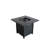 30" Powdercoated Metal Fire Pit With Smoked Glass Top-696754225-696754223