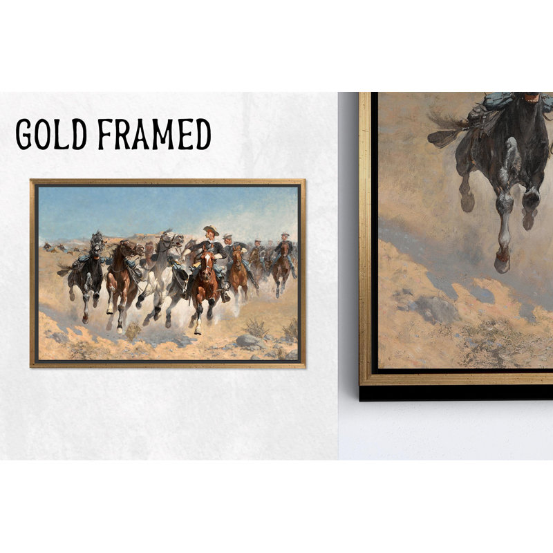 "Courir les chevaux", art mural imprimé sur toile The Fourth Troopers, 1P, 31,6 po H x 43,4 po l