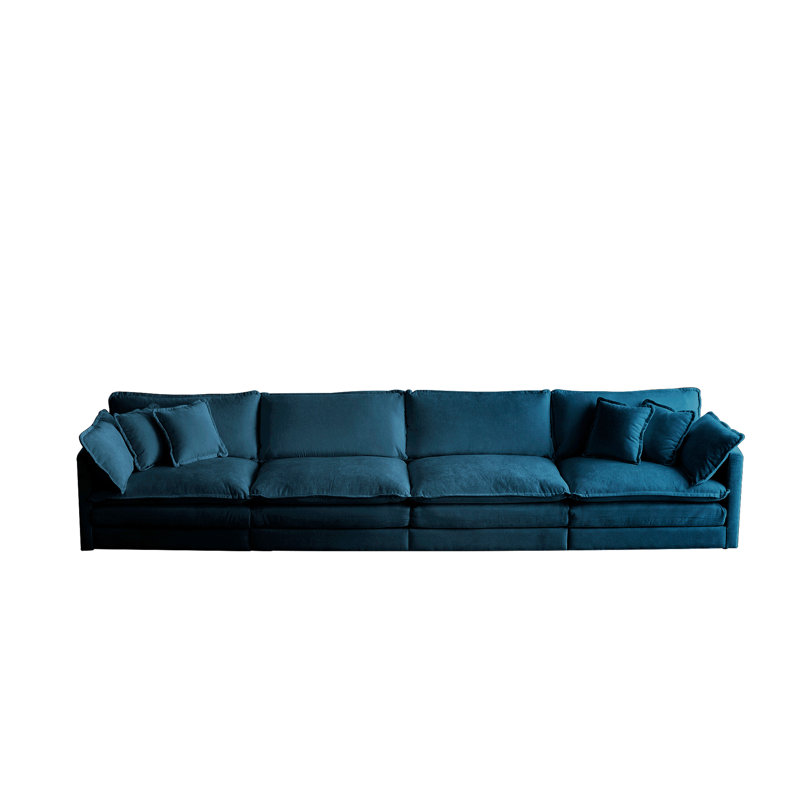 Confortable 4: chenille bleue, chenille de conception - revêtement respirant et dossier relaxant