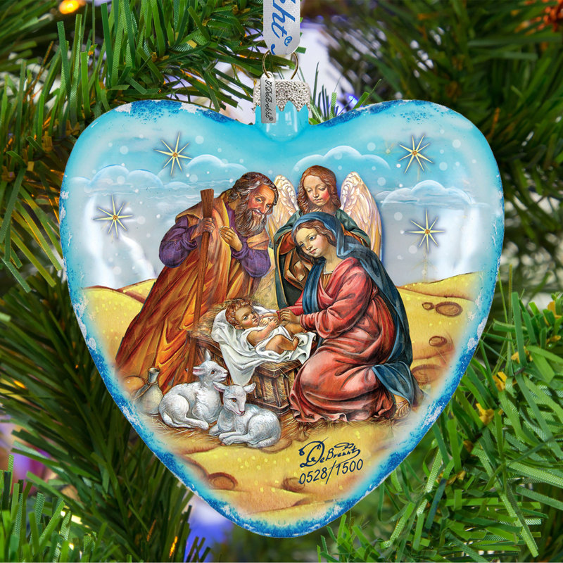 5.5'' Handmade Glass Animals Holiday Shaped Ornament