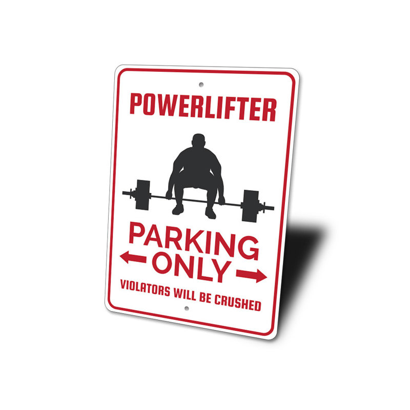 Plaque en aluminium Powerlifter, H 12 po x l 18 po x P 0,06 po