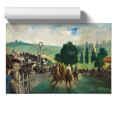 The Races At Longchamp by Edouard Manet - No Frame Painting