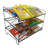 Syreeta 16" x 12.5" x 10" Wire Rack for Countertop Use with 3 Open Shelves, Black