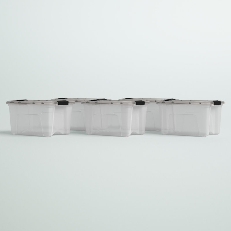 54 Qt./13.5 Gal. Plastic Storage Box with Latching Lid in Clear, 11.5" H x 15" W x 19.125" D, 40