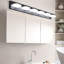 Miroir de salle de bain noir à 6 lumières pour salle de bain et maquillage-664757340