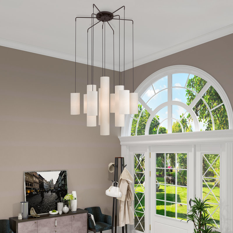 Thistletown 15-Light Shaded Classic / Traditional Chandelier, Bronze