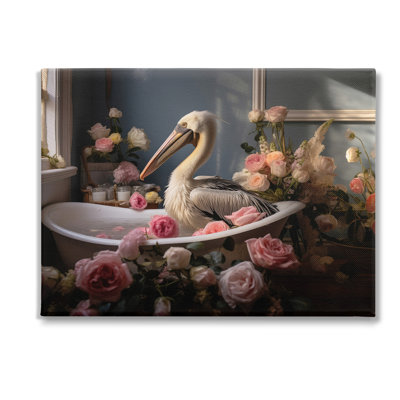 Conception d'art sur toile Pelican In Rose