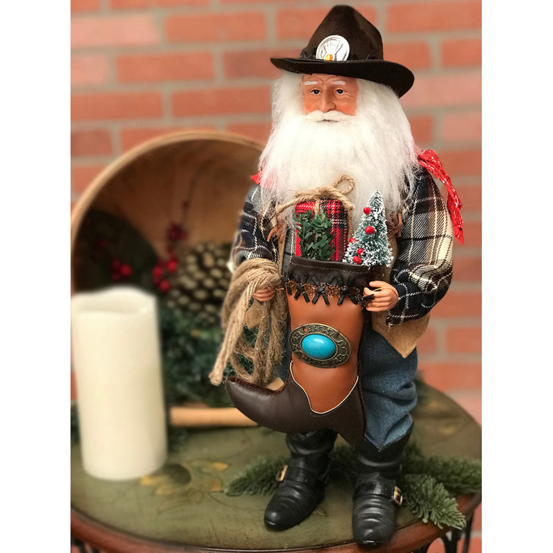 Cowboy avec bas de Noël père Noël