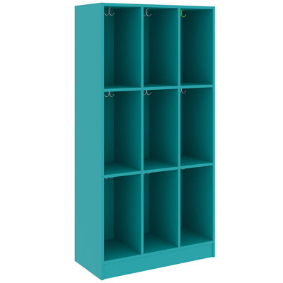 Triple Wide Nine Compartment Classroom Cabinet Locker