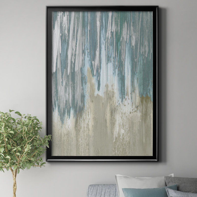 «Like a Waterfall II» par J Paul, reproduction d'art sur toile encadrée, Noir, H 18,5 po x l 24,5 po x P 1,5 po