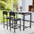 3 Piece Kitchen Dining Table Set for Small Spaces,Apartment,Breakfast