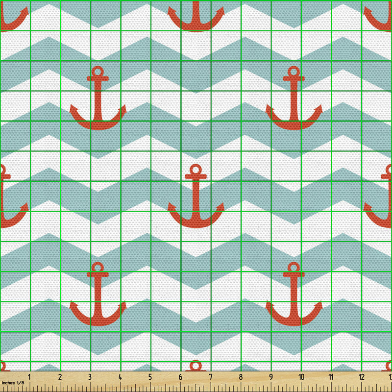 Chernice Anchor Wavy Water Tiled Surface Multi-Purpose Fabric