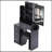 29.2" Small Size Left Bedside Cabinet Vanity Table + Cushioned Stool, 2 AC+2 USB Power Station, Hair Dryer Bracket, Extra Large Touch Control Sliding LED Mirror, Tri-Color Switching, Brightness Adjust-852697254
