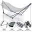  Support de hamac réglable, hamac de camping pliable et support, support de hamac double de luxe d'une capacité de 650 lb pour 2 personnes, assemblage facile partout antidérapant et sans bruit, noir-1662713005