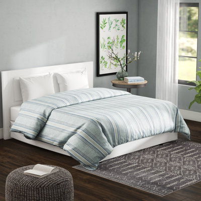 Breckan 100% Linen Striped Duvet Cover