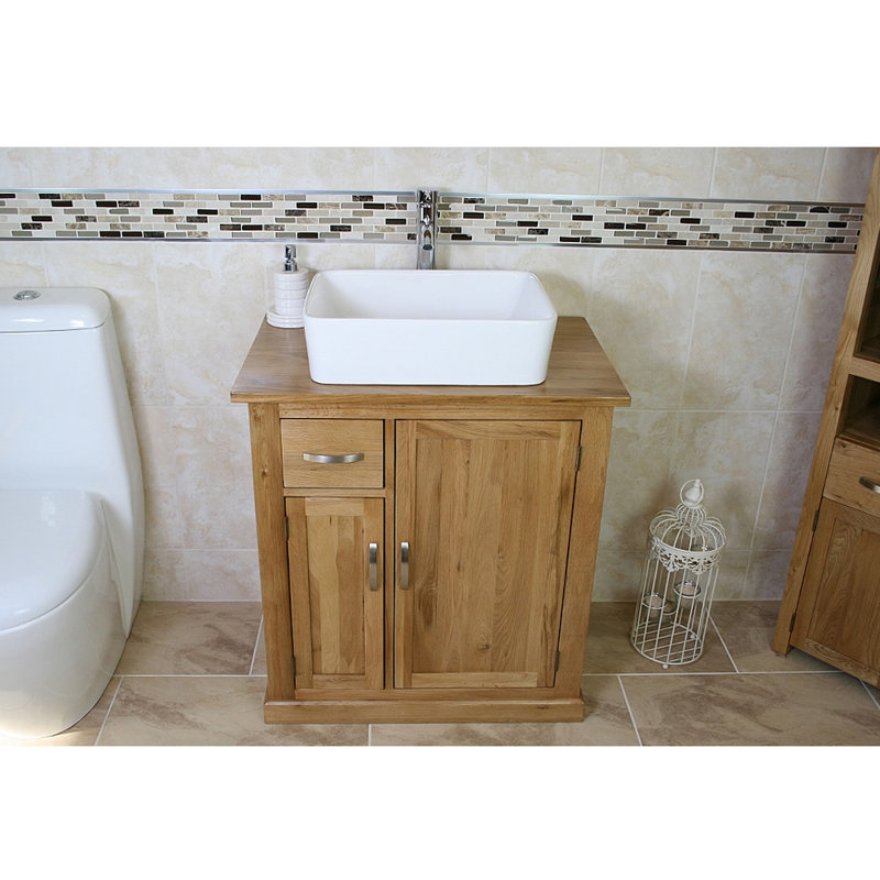 Waterview 750mm Single Bathroom Vanity with Vessel Ceramic Basin