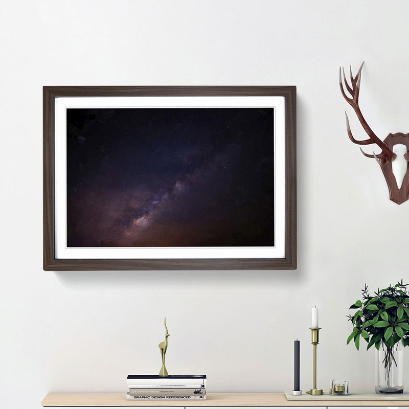 Out of Space Vol.45 in Abstract - Picture Frame Graphic Art Print, Walnut Framed, 62cm H x 87cm W x 2cm D