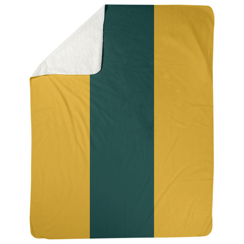 Quilted Throw Blanket, 50" W x 60" L, Gold/Green