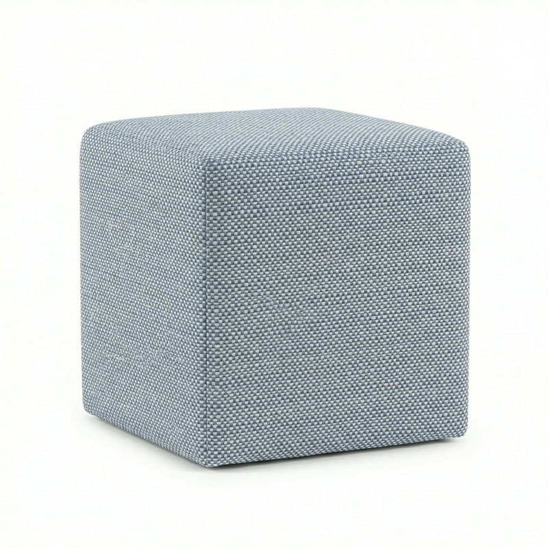 Berlin Gardens Lilly Hive 20" Square Pouf, Sky Blue