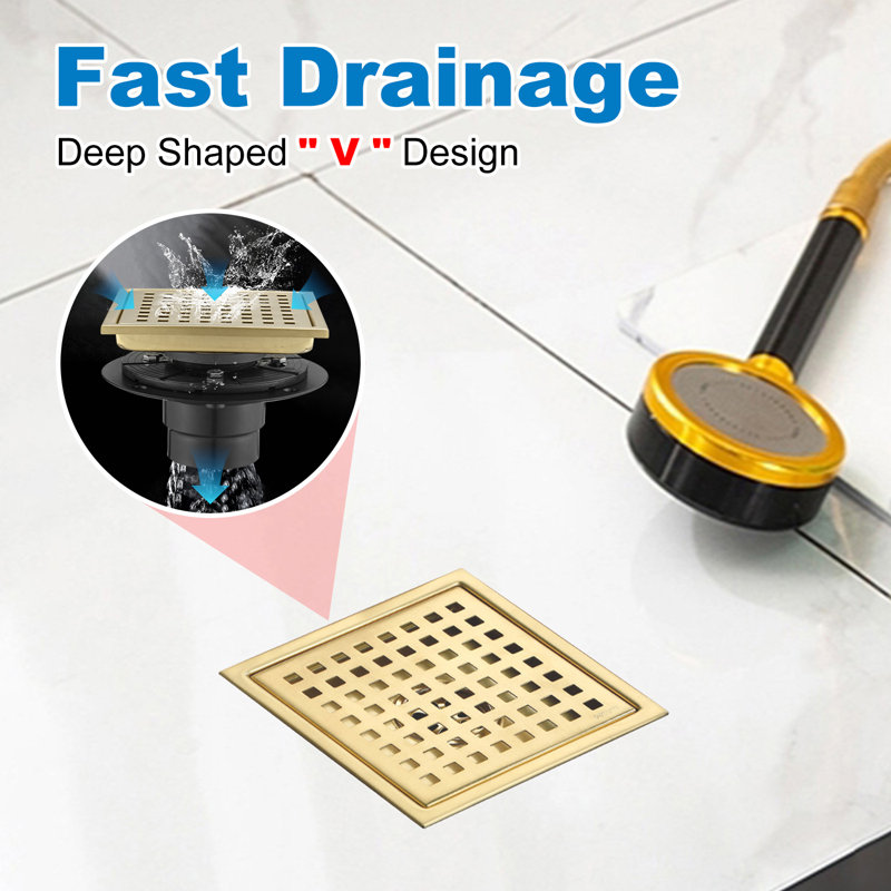 6'' W Tile-In, Brushed Gold