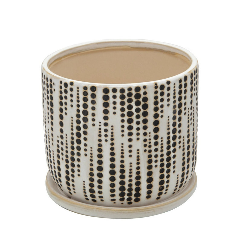 Natale Ceramic Pot Planter, 5.5" H x 6.1" W x 6.1" D