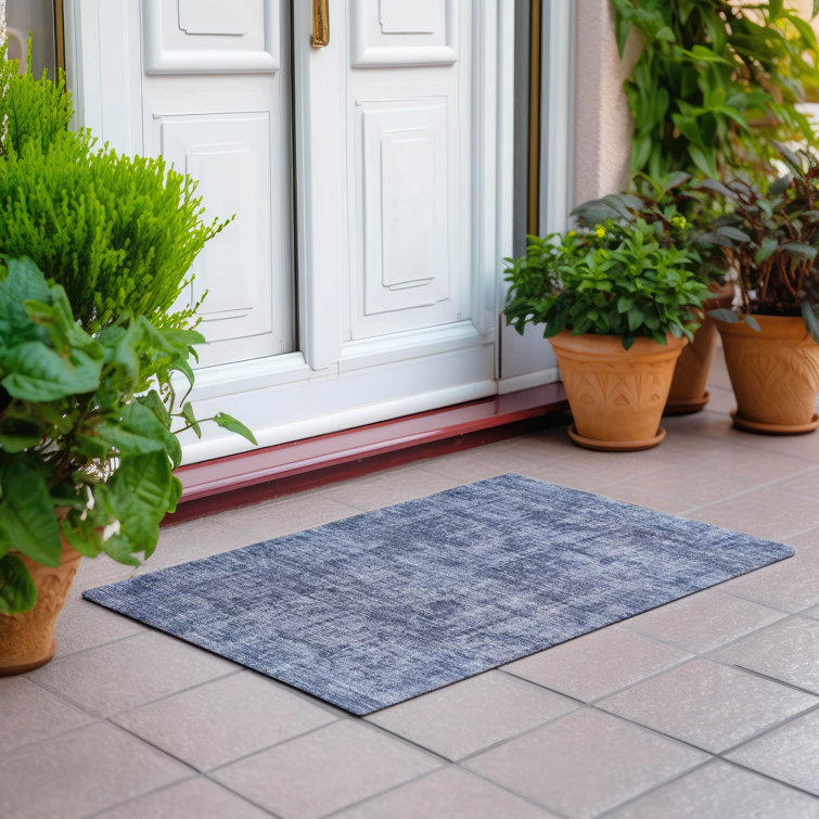 Machine Washable Indoor/Outdoor Claudian ACN1627 Blue Rug