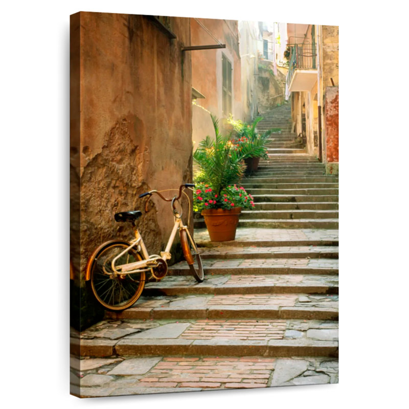 Sireci Cinque Terre Steps, 39" H x 26" W