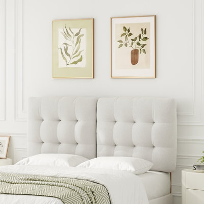 Adjustable Height Queen Size Upholstered Headboard from 39”to 44”