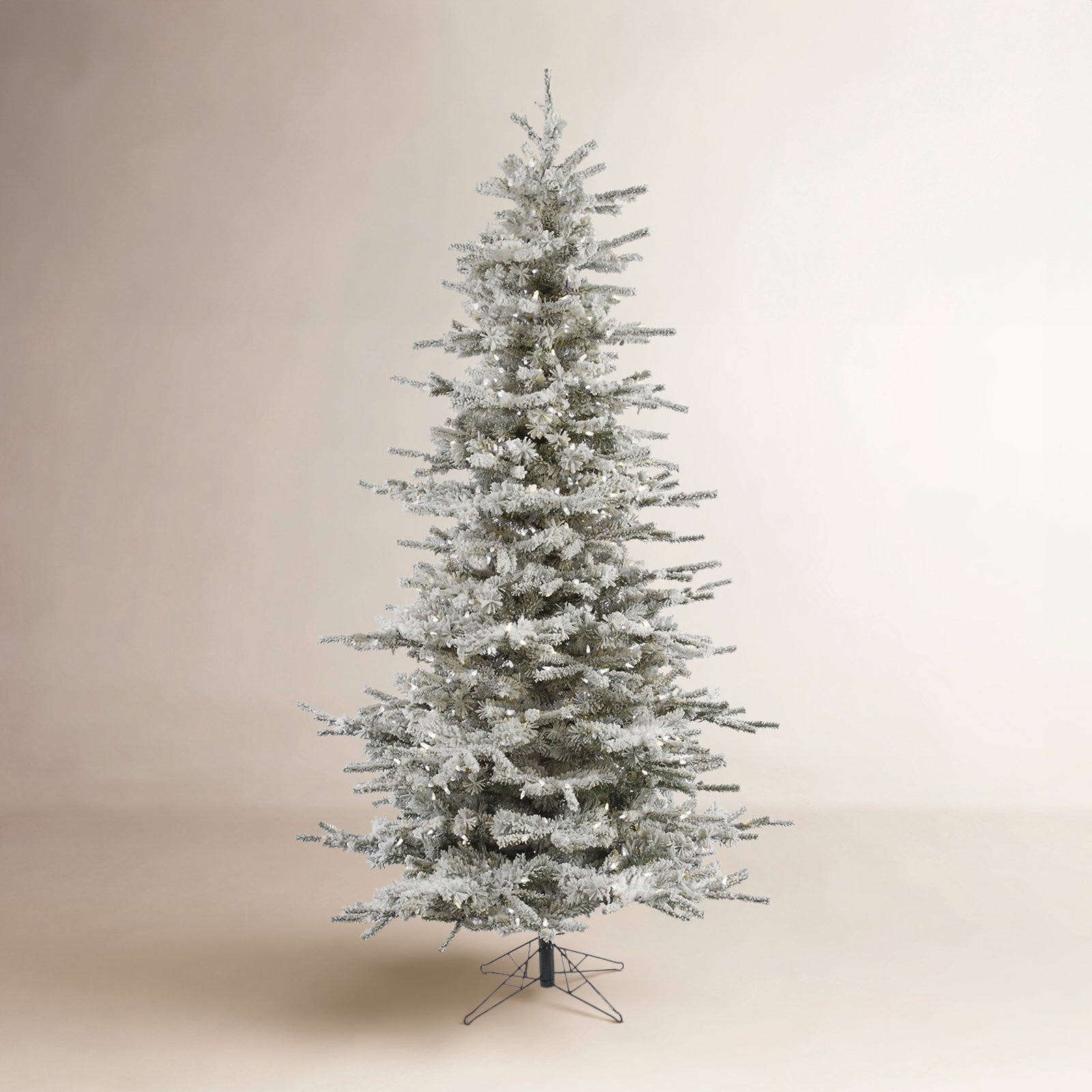 Slim Frosted 8.5' Pre-Lit Pine Christmas Tree, 6.5' H