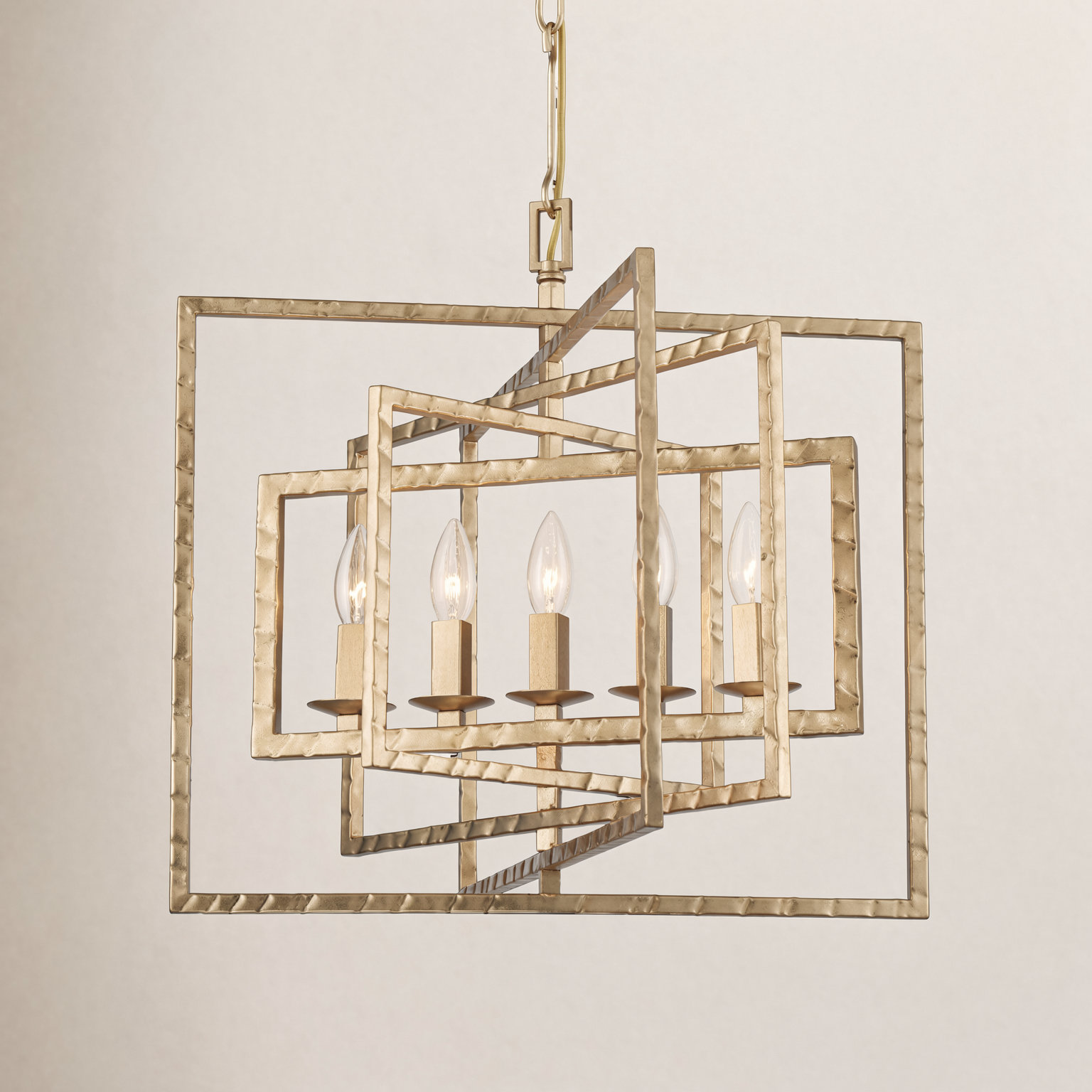 Wrought Iron 5-Light Chandelier