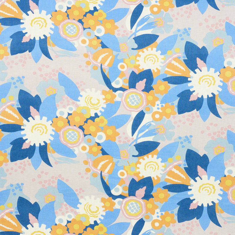 Anita Fabric, Lilac/Orange