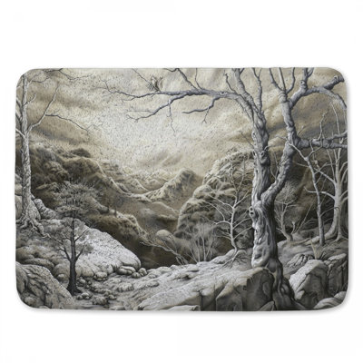 Tapis de salle de bain monochrome