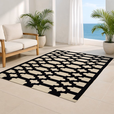 Tapis gris intérieur et extérieur Trellis