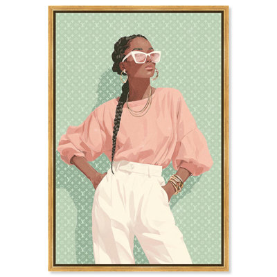 "Fresh and Mint Style", reproduction d'art sur toile par Art Remedy, cadre doré, 16 x 24